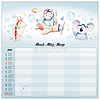 Dayliner falinaptár 300x600mm Family Planner 2024