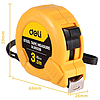 Deli Tools EDL9003B mérőszalag 3m / 16mm, sárga