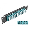 Delock 10 üvegszálas patch panel 12 portos LC Quad vízkék 1U fekete (66779)