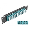 Delock 10 üvegszálas patch panel 12 portos LC Quad vízkék 1U fekete (66779)