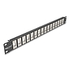 Delock 19 16 portos fekete Keystone Patch Panel 1U