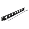 Delock 19 D-típusú patch panel húzásmentesítéssel, 8 porttal 1U fekete