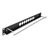 Delock 19 D-típusú patch panel húzásmentesítéssel és 8 porttal középen 1U fekete