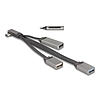 Delock 2 portos USB hub beépített SD és Micro SD kártyaolvasóval, valamint USB Type-C csatlakoztatóval