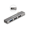 Delock 3 portos vékony USB hub USB Type-C csatlakoztatóval és 1 x USB 10 Gbps A-típusú és 2 x A-típusú USB 2.0