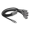Delock 4 portos USB 2.0 kábel hub USB Type-C csatlakozóval 60 cm