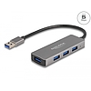 Delock 4 portos USB 3.2 Gen 1 hub USB Type-A csatlakozóval USB Type-A portok az oldalán (63171)