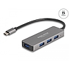 Delock 4 portos USB 3.2 Gen 1 hub USB Type-C csatlakozóval USB Type-A portok az oldalán (63173)