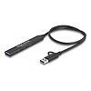 Delock 4 portos vékony USB hub USB Type-C vagy A-típusú USB csatlakoztatóval és 3 x USB 5 Gbps USB Type-C és 1 x USB 5 Gbps A-típusú