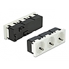 Delock 45 x 45 mm méretű, 3 modulos 45 elrendezésű Easy 45 földelt hálózati csatlakozóaljzat
