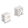 Delock 45 x 45 mm méretű, Easy 45 földelt hálózati csatlakozóaljzat T13 Svájc