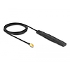 Delock 5G LTE, WLAN Antenna, SMA csatlakozódugó 2,5 dBi, irányítatlan, rögzített, fekete, öntapadós