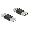 Delock A-típusú USB 2.0 fém adapter apa - apa