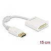 Delock Adapter DisplayPort 1.1-dugós csatlakozó-DVI-csatlakozóhüvely passzív fehér (61010)