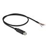 Delock Adapter kábel A-típusú USB 2.0 - soros RS-485 3 nyílt vezetékvéggel 0,5 m