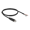 Delock Adapter kábel A-típusú USB 2.0 - soros RS-485 3 nyílt vezetékvéggel 1 m