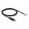 Delock Adapter kábel A-típusú USB 2.0 - soros RS-485 3 nyílt vezetékvéggel 2 m