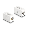Delock Adapter RJ45 anya - RJ45 anya Cat.6 UTP, fehér