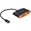 Delock Adapter SlimPort / MyDP dugós csatlakozóval > HDMI / VGA csatlakozóhüvellyel + Micro USB csat (65561)