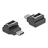 Delock Adapter USB 10 Gbps USB Type-C csatlakozó E-típusú A kulcs csatlakozó, fekete színű