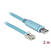 Delock Adapter USB 2.0 A-típusú apa > 1 x soros RS-232 RJ45 apa 2,0 m kék (64185)