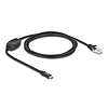 Delock Adapter USB 2.0 Type-C csatlakozó - 1 x soros RS-232 RJ45 csatlakozó 1,8 m fekete