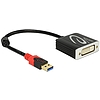 Delock Adapter USB 3.0 A-típusú csatlakozódugóval > DVI csatlakozóhüvellyel (62737)