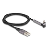 Delock Adat és töltő kábel A-típusú USB - Lightning iPhone , iPad , iPod eszközökhöz hajlított álló funkcióval, fekete és 1,5 m hosszú, Mfi