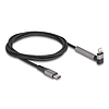 Delock Adat és töltő kábel USB Type-C - Lightning iPhone , iPad , iPod eszközökhöz hajlított álló funkcióval, fekete és 1,5 m hosszú, Mfi