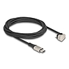 Delock Adat- és töltőkábel USB Type-C - Lightning iPhone és iPad 180 -ban hajlított 2 m Mfi