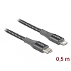 Delock Adat- és töltőkábel USB Type-C - Lightning iPhone , iPad és iPod készülékhez szürke 0,5 m (86630)