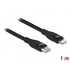 Delock Adat- és töltőkábel USB Type-C - Lightning iPhone , iPad és iPod készülékhez fekete 1 m M (86637)