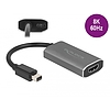 Delock Aktív mini DisplayPort 1.4 - HDMI adapter 8K HDR funkcióval (63200)