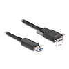 Delock Aktív optikai kábel USB 10 Gbps-A apa > USB 10 Gbps Micro-B Típusú dugó csavarokkal ellátott 7,5 m