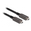 Delock Aktív optikai USB-C Video + adat + PD kábel 15 m