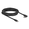 Delock Aktív USB 10 Gbps kábel USB Type-C apa- balra / jobbra hajlított apa 5 m 8K PD 60 W E-Markerrel