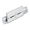 Delock Alumínium beépítő csipesz DIN sínhez 100,0 x 47,8 mm ezüst színű