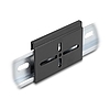 Delock Alumínium beépítő csipesz DIN sínhez 70,0 x 47,8 mm ezüst fekete
