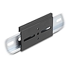Delock Alumínium beépítő csipesz DIN sínhez 80,0 x 47,8 mm ezüst fekete