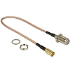 Delock Antenna cable F jack bulkhead > SMB plug RG-316 25 cm (13024)