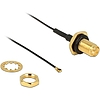 Delock Antenna Cable RP-SMA Jack Bulkhead > MHF IV / HSC MXHP32 compatible plug 200 mm winding lengt (12460)