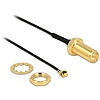 Delock Antenna Cable RP-SMA jack bulkhead > MHF/ U.FL-LP-068 compatible plug 100 mm thread length 10 (89471)