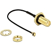 Delock Antenna Cable SMA jack bulkhead > MHF/U.FL-LP-068 compatible plug 100 mm splash proof (88965)