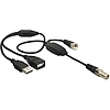 Delock Antenna kábel F Jack > F Plug, phantom táp 5 V USB-ről 22 cm (13006)