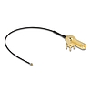 Delock Antenna kábel RP-SMA 90 PCB anya válaszfali csatlakozóval apa I-PEX Inc., MHF 4L-dugó 1.13 15 cm menethossz 15 mm