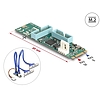 Delock Átalakító, M.2 aljzat B+M nyílással, csatlakozódugó - 4 x USB 5 Gbps A-típusú hüvely 50 cm hosszú kábellel