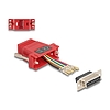 Delock D-Sub 15-tűs anya RJ45 anya összekötő adapter piros