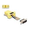 Delock D-Sub 15-tűs dugó RJ45 anya összekötő adapter sárga