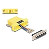 Delock D-Sub 25-tűs anya RJ12 anya összekötő adapter sárga