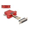 Delock D-Sub 25-tűs anya RJ45 anya összekötő adapter piros